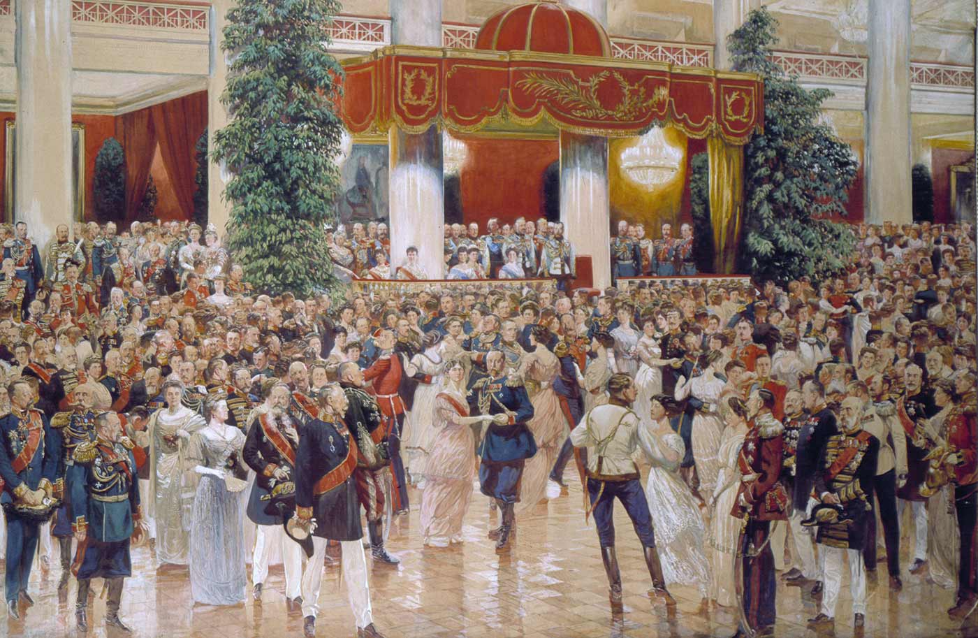 Ball at 20s by Kardovsky, 1913.