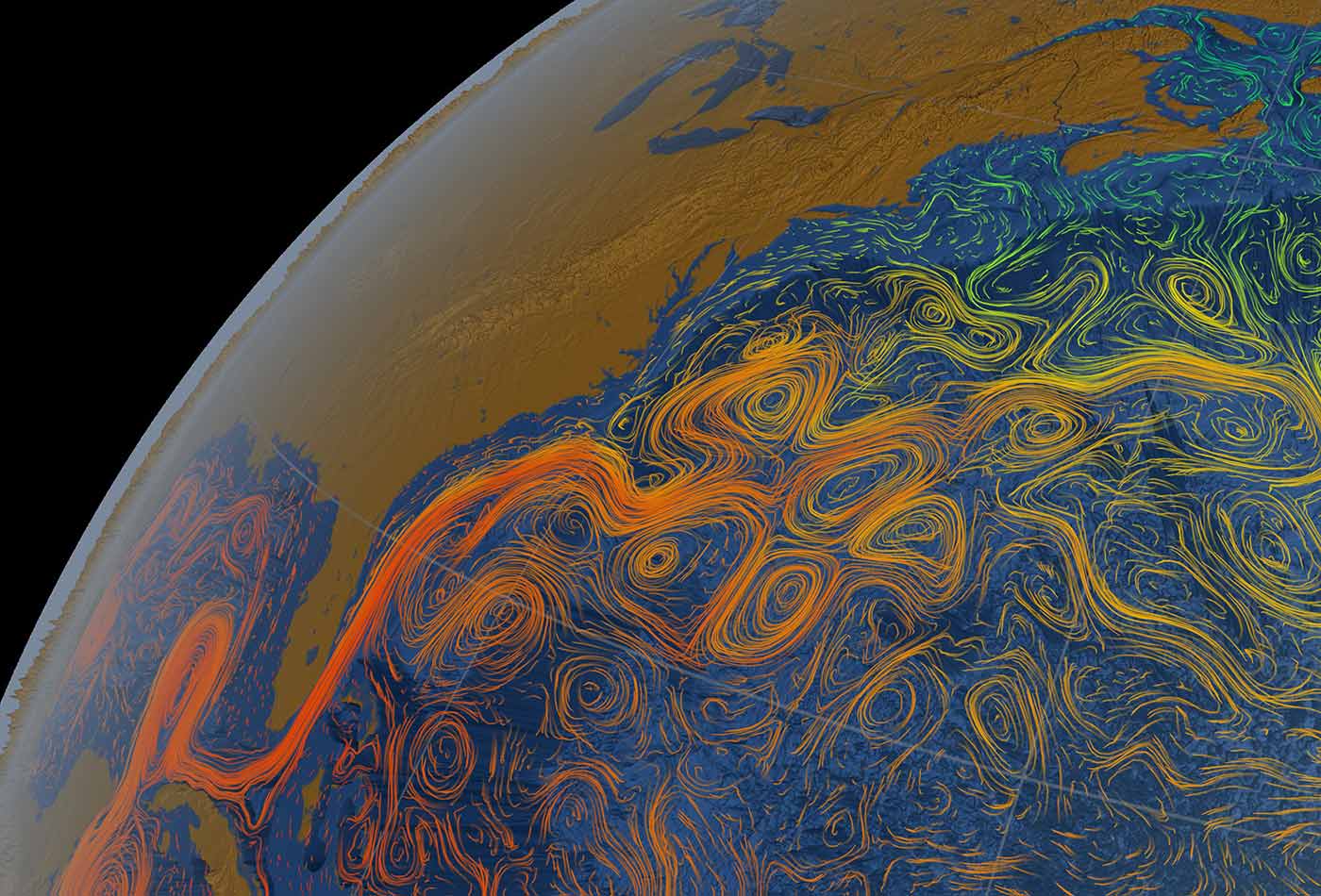 Gulf Stream Sea Surface Currents and Temperatures