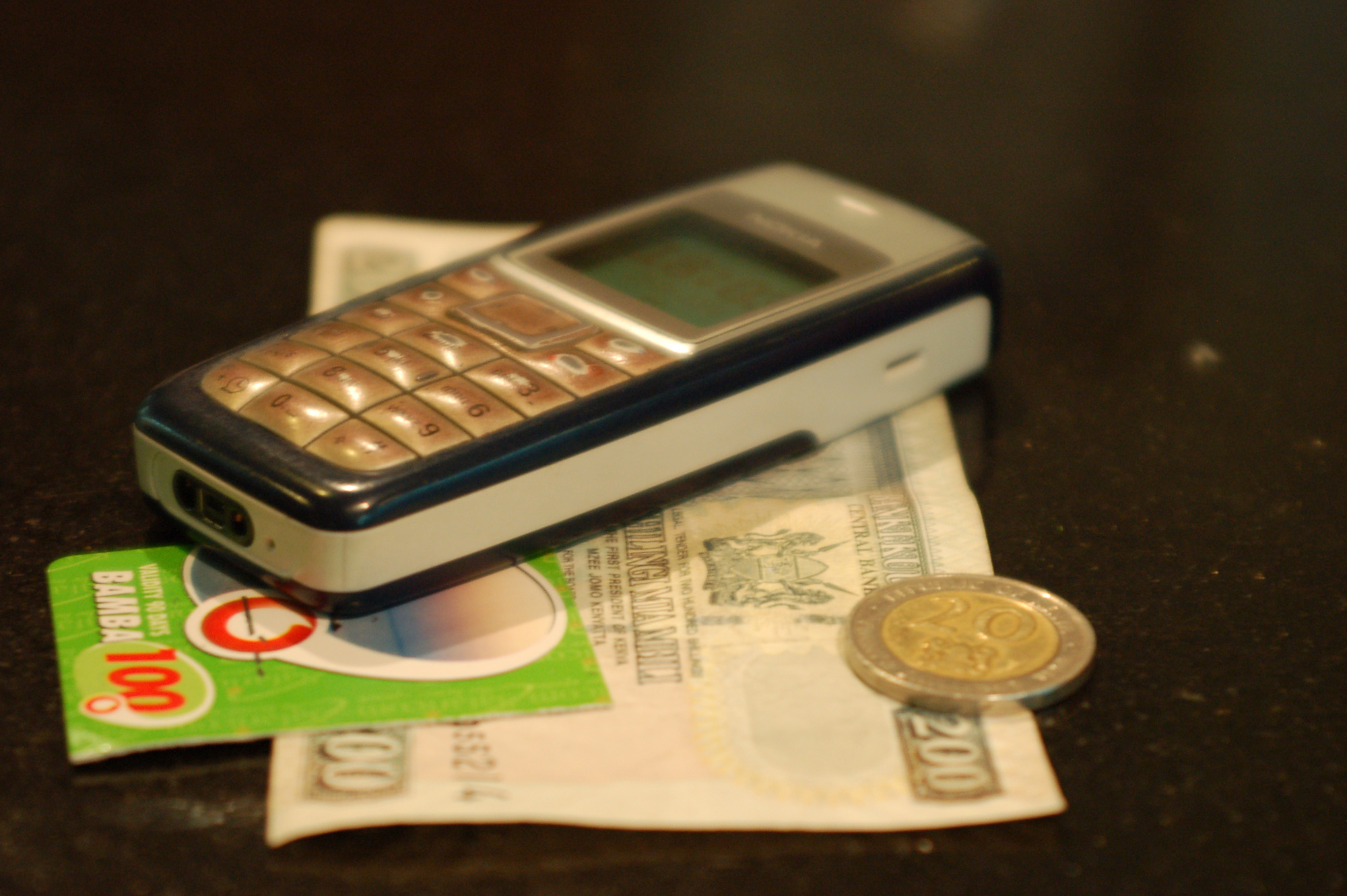 Mobile Phone with Money in Kenya