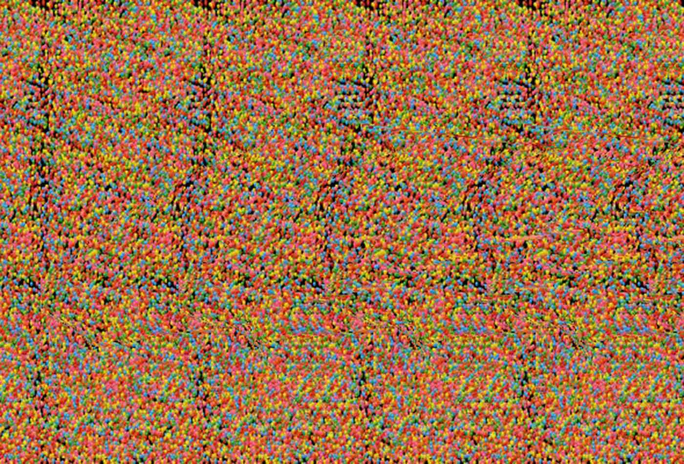 Dot stereogram showing a shark.