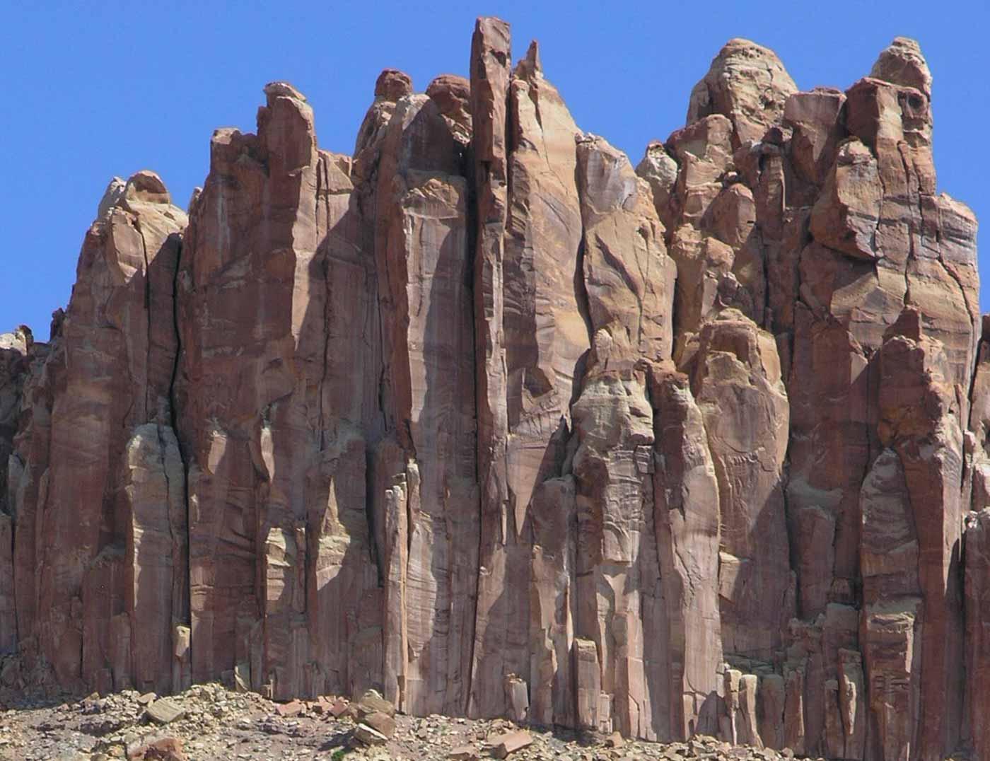 Wingate Sandstone capping The Castle in Capitol Reef.