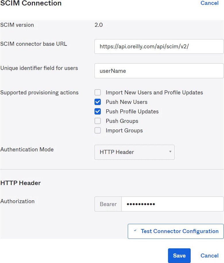 SCIM to Okta step 2