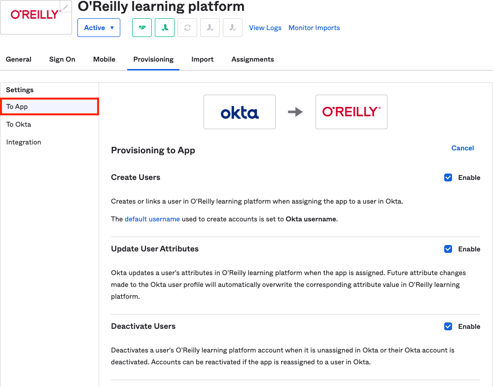 SCIM to Okta step 4